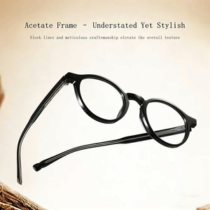OEM/ODM F22243 アセテート レトロ ユニセックス オプティカルフレーム ブルーライトカット眼鏡 度付きフレーム <span class=keywords><strong>2026</strong></span>年トレンド - Product Image 3