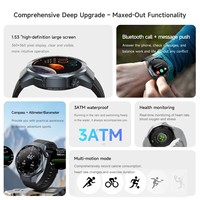 Montre connectée GPS étanche avec boussole et altimètre pour homme, idéale pour le sport et les affaires