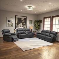 Ensemble de canapés sectionnels inclinables de luxe, style européen traditionnel, en similicuir, pour villas, centres commerciaux, salons, hôtels, vente en gros, usine, sous-sols