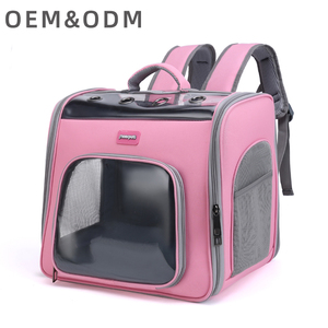 Рюкзак-переноска для животных OEM/ODM из экологичной ткани Оксфорд большой вместимости для кошек и собак, до 10 кг, на молнии, дышащий, для использования на улице - Product Image 1