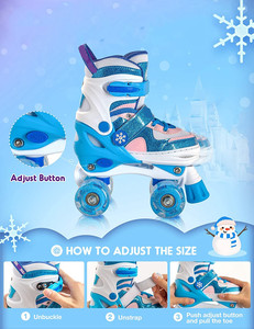 Patins à roulettes lumineux et réglables en taille arc-en-ciel pour enfants Ltd - Product Image 2