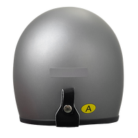 Casque de moto intégral rétro en fibre de verre - Gris métallisé - Design classique - Compatible - DOT / 3C - Direct usine