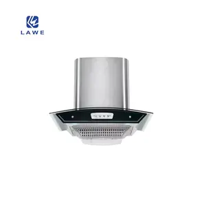 Factory Supplier Curve Glass 900mm Smoke Suction Ventilation Control Extractor Hood Vented Easy Clean Kitchen Range Hood