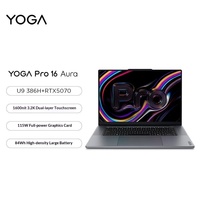 Vente en gros : Nouveaux ordinateurs portables Lenovo Yoga Pro 16 Aura, Intel Ultra 9 de 2e génération, RTX 5060, multi-spécifications, écran tactile 3.2K double OLED, approvisionnement en vrac