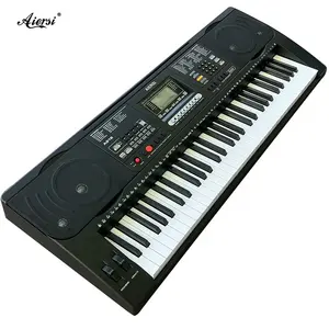 Aiersi Keyboard Piano Elektronik 61 Kunci, Port Flash Drive dan Roda Nada Ganda untuk Pemain Profesional