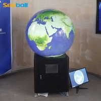 Seeball - Pantalla Esférica Interactiva de 80 cm para Piso, Sistema Educativo y de Exhibición, Proyector PET de 7000 Lúmenes, Vista de 360 Grados
