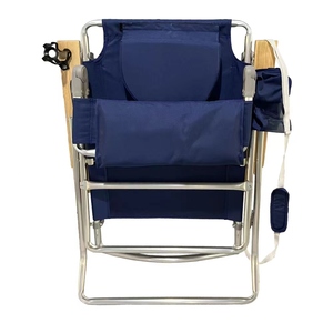 كرسي شاطئ متعدد الوظائف قابل للطي من كيجي بإطار ألومنيوم وتصميم عصري مع مسند للظهر للاستخدام الخارجي - Product Image 2