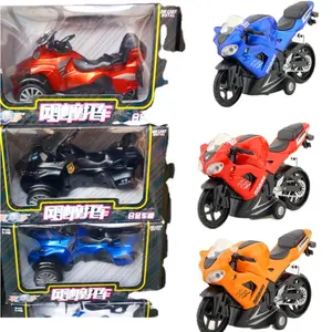 Hot in new design Mini cool baby toy pull back alloy motor colorful cute car model motorcycle model