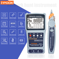 Probador de Cables de Red I-POOK PK655C+ con Pantalla LCD, Mapeo de Cables, Medición de Longitud, Prueba PoE y Multímetro