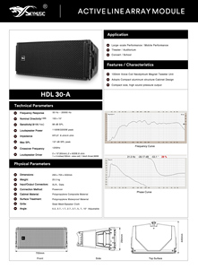 Altavoz Activo HDL 30-A de Plástico, Doble Altavoz de 10 Pulgadas, Dos Vías, Rango Completo, 2200 W, Línea de Arreglo con Amplificador DSP - Product Image 2