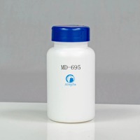 Bouteille ronde en HDPE de qualité alimentaire multi-tailles, blanche, avec logo personnalisé, conteneur vide en plastique pour pilules, vitamines, compléments alimentaires, médicaments