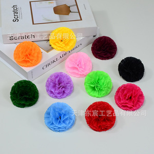 Flores Artificiales de Seda, Color Naranja, de 7cm, para Decoración Festiva, de Pared o Escritorio, Dongchen Arts Crafts - Product Image 4