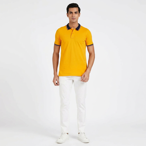 2026 Men's Short Sleeve 100% Knitted Cotton for Polo <b>T</b>-<b>Shirts</b> Quick Dry Breathable Golf <b>Shirt</b> with Solid Pattern - Product Image 1