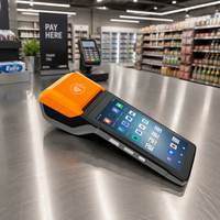 Mesin POS Mobile Portabel untuk Restoran Ritel dan Pengiriman dengan Printer Thermal 58mm, Pemindai Barcode 1D 2D, NFC, Android, 4G