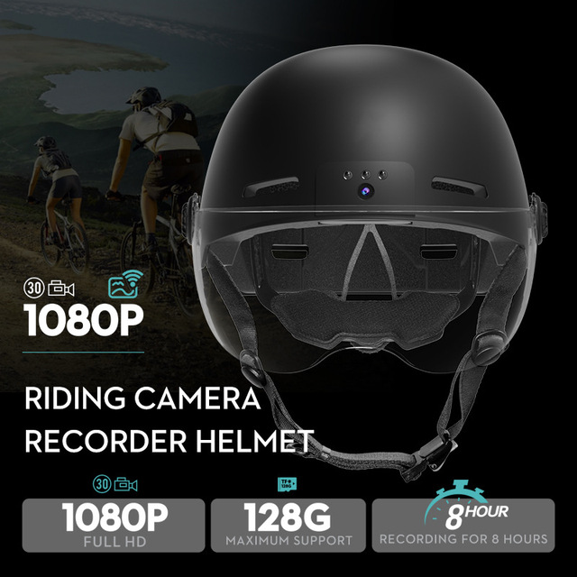 Factory Wholesale Camera Helmet Recorder 1080P TF Card for Electric Car Motorcycle Unisex