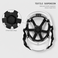 Casque de sécurité de chantier ABS ANSI Classe C Type II, casque de protection anti-impact avec lunettes de protection intégrées
