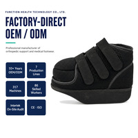 Chaussure post-opératoire JW871 à tige haute et décompression de l'avant-pied, à bout carré et semelle compensée, pour la fracture de l'orteil, le pied diabétique et les soins des pieds.