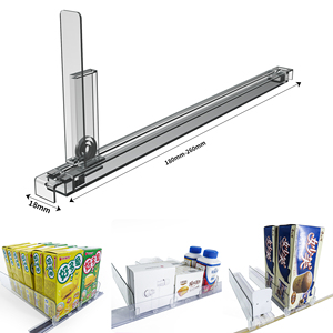 Sistema Hookei Can Pusher Estante de exhibición divisor de plástico ajustable con empujador - Product Image 2