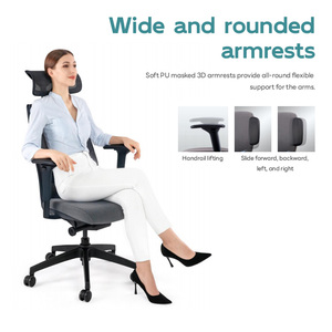 Sedia da Ufficio Ergonomica Moderna con Schienale Alto in Rete, Girevole e Regolabile, con Supporto Lombare per Casa e Ufficio - Product Image 5
