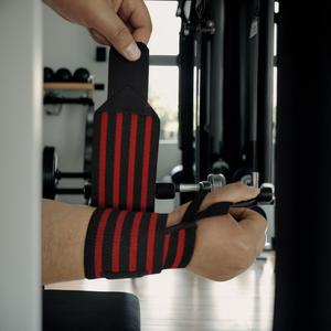 Custom Logo Powerlifting Wrist Support Deadlift Wrist Support Straps & Lifting Strap with Heavy Duty Thumb Loop - Product Image 2