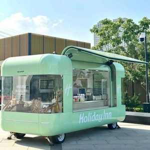 Chariot de restauration <span class=keywords><strong>vintage</strong></span> en métal rose accrocheur, mini-chariot à café et pizza sur roues, pour vente de rue et bar de concession aux États-Unis, Houston - Product Image 2