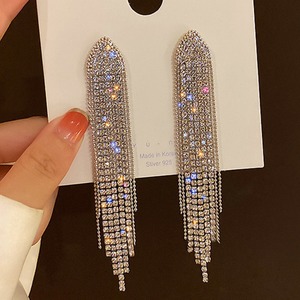 <span class=keywords><strong>Orecchini</strong></span> Pendenti Geometrici Triangolari in Lega di Zinco con Lunghe Nappe per Donne - Moda Europea e Americana - Product Image 3