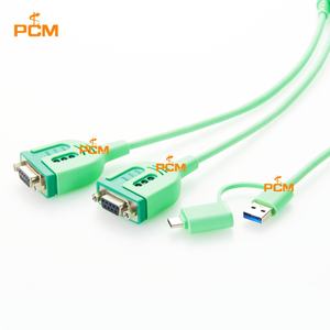 <span class=keywords><strong>Cable</strong></span> Serial Divisor en Y de 2 Puertos USB-A y USB-<span class=keywords><strong>C</strong></span> a Doble RS232 DB9 Hembra <span class=keywords><strong>con</strong></span> FTDI FT232RNL para Programación de Enrutadores y Conmutadores - Product Image 5