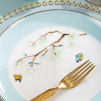 Nouvel ensemble de vaisselle en céramique de style chinois de 60 pièces, cadeau de pendaison de crémaillère, ensemble complet de bols et baguettes en porcelaine fine, motif végétal