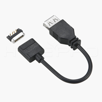 Cable Conector Magnético HYTEPRO M590 de 4 Pines con USB A Hembra, Transferencia de Datos y Carga, RoHS para Equipos IoT Portátiles