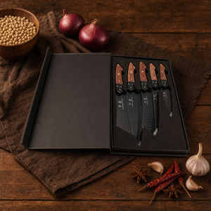 Couteaux de cuisine professionnels, couteau Santoku à lame tranchante comme un <span class=keywords><strong>rasoir</strong></span>, ensemble de couteaux en acier inoxydable durable dans un coffret cadeau - Product Image 2