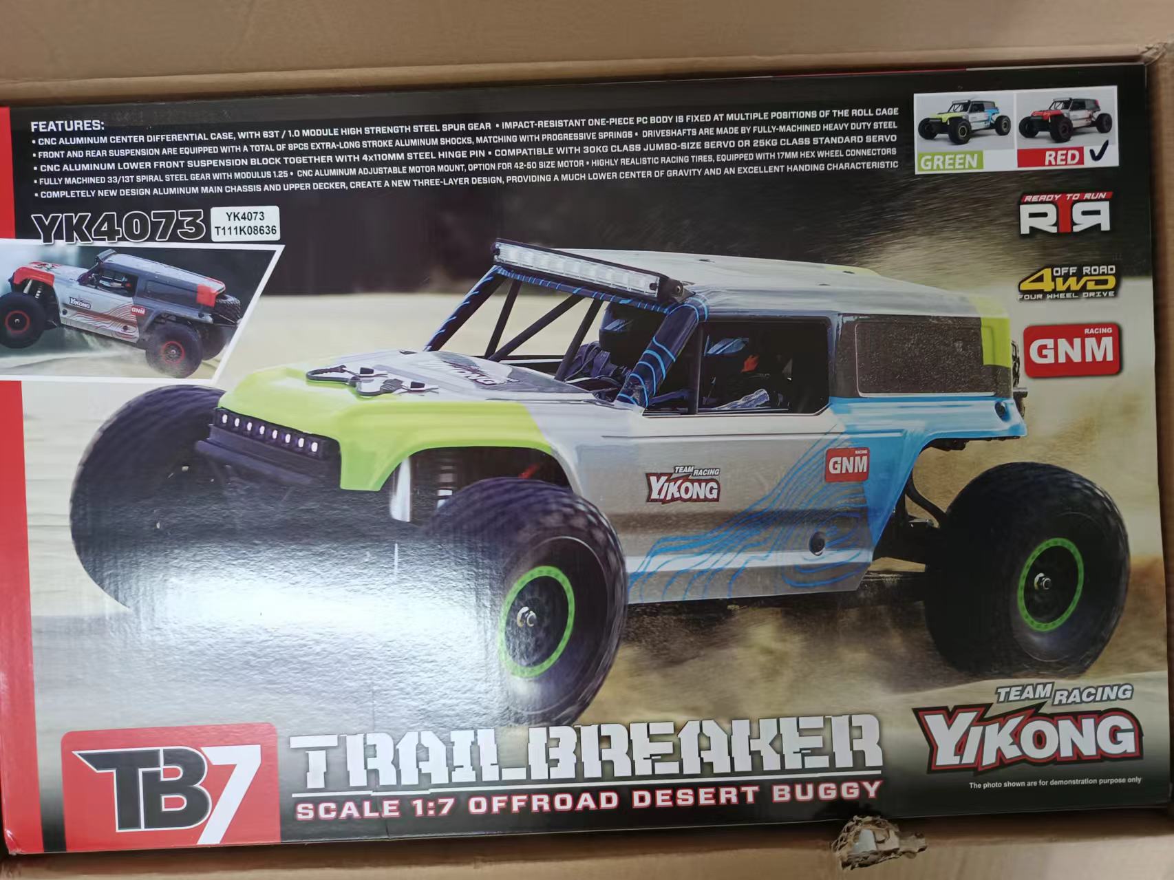 4X4 1/7 RC Vehicles 4WD Remote Control Car Model YIKONG YK4073 TB7