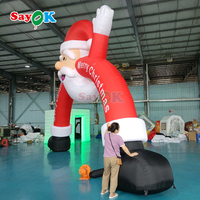 Arche de Noël gonflable extérieure pour l'entrée du Père Noël, idéale pour les festivals et événements