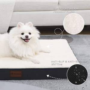 Alta calidad, tamaño personalizado, espuma suave, moda sólida, antideslizante, impermeable, lavable, gran cama ortopédica para perros - Product Image 2