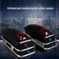 Deux Boîtes Trois Boîtes Modification Latérale ABS Boîte Suspendue Coffre Moto Queue Boîtes avec Feux de Coffre