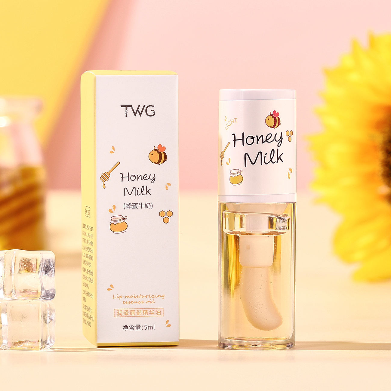 8046 TWG น้ำผึ้งนม มอยส์เจอไรซิ่ง ลิป เอสเซนส์ ออยล์ 5มล