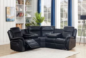 Sofá Esquinero Eléctrico Reclinable de Cuero Sintético Premium Frank, Conjunto de Muebles para el Hogar con Asiento Individual Extensible - Product Image 6