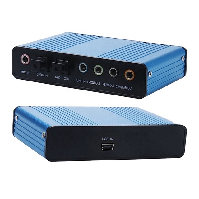 Factory Wholesale External USB Sound Card Channel 5.1 7.1 Optical Audio Card Adapter for PC Computer Laptop