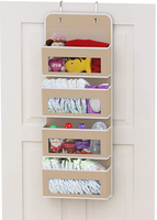 Boîte de rangement murale pour bébé, armoire murale pour pépinière, casier pour bébé, 4 poches transparentes, réutilisable