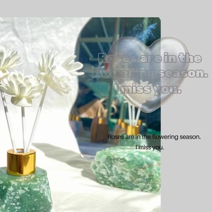 Cristal brut Rose Quartz Aventurine Reed Diffuseur Bouteille Vide Rugueux Gemme Arôme Huile Essentielle Diffuseur Bouteille - Product Image 4