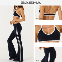 Ensemble de yoga pour femmes BASHAsports, soutien-gorge et pantalon sans couture avec effet push-up, bonne tenue, évacuation de l'humidité