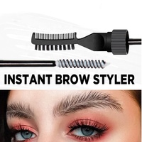 Gel coiffant pour sourcils à tenue forte personnalisé en tube, cire de lamination pour sourcils vegan, gel pour sourcils transparent imperméable avec pinceau