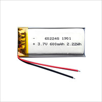 Batterie longue durée de vie Lipo 2.405Wh 650 mAh 600mAh 650 mAh Batteries Lithium Ion pour télécommandes 602248 3.7V 650 mAh Batterie