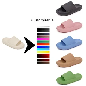 Chaussons d'été décontractés pour la salle de bain 2025, tongs personnalisées pour la maison, à semelle épaisse, pour couple, tongs <span class=keywords><strong>en</strong></span> EVA à semelle souple, pantoufles d'intérieur - Product Image 6