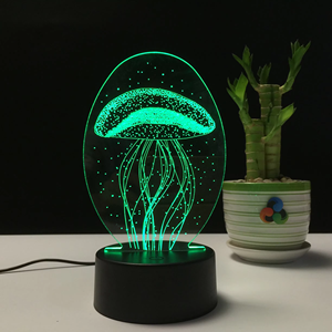 Lámpara LED de Ilusión Óptica 3D Moderna, Lámpara de Noche con Figura de Acción de <span class=keywords><strong>Anime</strong></span> que Cambia de 7 Colores, Juguete Creativo para Sala de Estar, Regalo de Navidad - Product Image 4