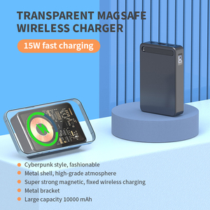 Banco de Energía Inalámbrico en Oferta, con Indicador LED, Base de Aluminio, Transparente, 10000 mAh, PD22.5W, QC18W, Carga Súper Rápida - Product Image 1