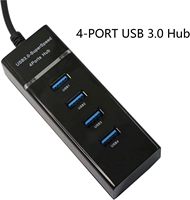 Hub USB 3.0 de 4 Puertos, Divisor de Datos USB de 5 Gbps, 4 en 1 con Indicador LED para PC con Windows, Mac, Surface Pro, Laptop, Impresora