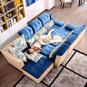 <span class=keywords><strong>Muebles</strong></span> <span class=keywords><strong>de</strong></span> Sala <span class=keywords><strong>de</strong></span> Estar Modernos, Sofá Seccional en Forma <span class=keywords><strong>de</strong></span> U <span class=keywords><strong>de</strong></span> 7 Plazas, Tapizado en Terciopelo con Mechones, Súper Suave para el Hogar - Product Image 3