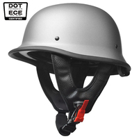 Casque de moto demi-coque de style rétro allemand certifié DOT en ABS, adapté à toutes les saisons
