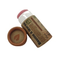 Carton biodégradable personnalisé bâton déodorant cylindre baume à lèvres conteneur Push up baume à lèvres emballage en tube de papier