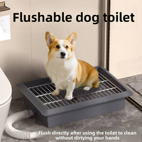 Toilette pour chien en plastique d'intérieur, à vidange directe et jetable dans les égouts, portable, lavable, pour l'apprentissage de la propreté des chiens de petite et moyenne taille, vente en gros